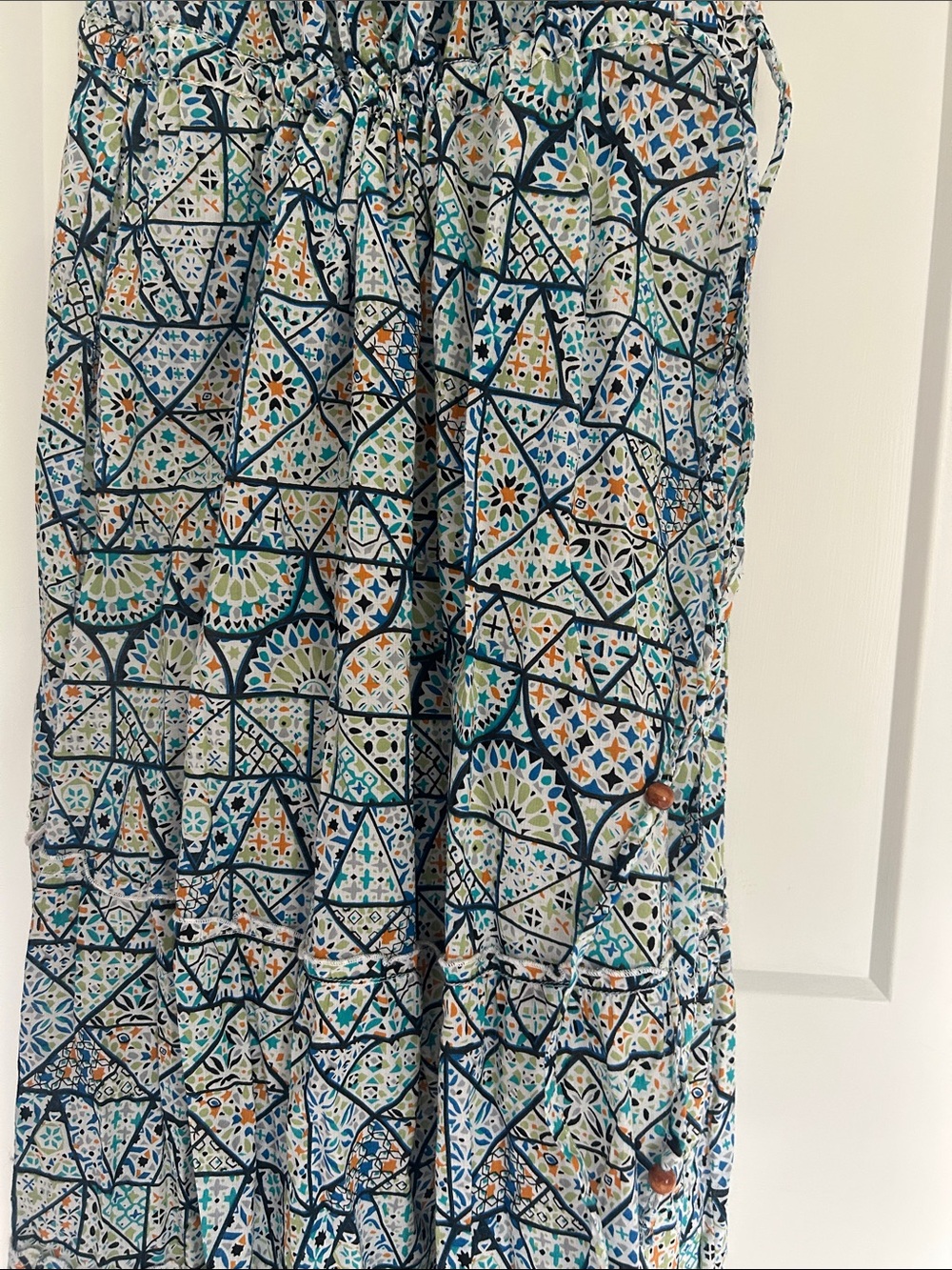 Mavi Multicolor Geometric Print Sundress with Spaghetti Straps - Picture 7 of 9